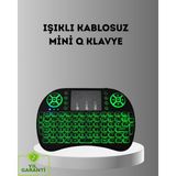 LED Işıklı Q Klavye – Touchpad Numerik Tuş Takımı ve Multimedya Kısayolları - 1 - 001-Renkli