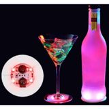 Led Işıklı Rgb Bardak Altlığı Düğün Parti Kokteyl Lambası Şişe Vazo Altı Aydınlatma Dekor Lambası