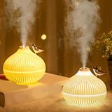 LED Işıklı Şık Tasarımlı Mini Hava Nemlendirici & Difüzör – Gece Lambalı Aromaterapi Buhar Makinesi - Beyaz
