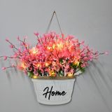 Led Işıklı ve Pembe Sakura Çiçekli Kapı ve Duvar Dekoru | LED Aydınlatma, Sakura Motifi, Kapı Süsü, Duvar Dekoru, Çiçek Tasarım