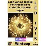 #Led Kaliteli Şeffaf Kablo Dekoratif Yılbaşı Ağaç Süsleme 10 Metre Sabit Yanan Gün Işığı Led Işık