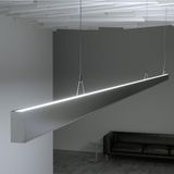 LED Kanal Alüminyum Profil Çift Yönlü Sarkıt Kasa 28x33mm 2 Metre 2144 ÇF Pleksi Cam Yan Kapak