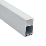 LED Kanal Profil Alüminyum Kasa 1 Metre 50x80mm Opak Pleksi Yan Kapak 7909