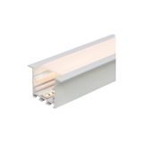 LED Kanal Profil Alüminyum Sıva Altı Kasa 1 Metre 2185 Sa 40X48MM Opak Pleksi Yan Kapak ve Yay Dahil - Gümüş