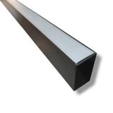 LED Kanal Profil Alüminyum Siyah Kasa 2 Metre 50x80mm Linear Opak Pleksi Yan Kapak Sarkıt LED Kasa 7909