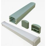 LED Kanal Profil sıva üstü 11x18mm Eloksallı Alüminyum 1 Metre 8117 Şeffaf Opak Pleksi Yan Kapak Metal Tutucu - Gümüş
