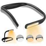 LED Kitap Okuma Işığı Esnek Kitap Boyun Işığı Ayarlanabilir Parlaklık Masa Lambası 3 Renk Okuma Işığı Bükülebilir Kollu Işık Tamir Için Uygun Gece Koşusu Yürüyüş Type-C Şarj Girişli Kamp Fh8
