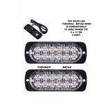 Led Lamba Turuncu - Beyaz 15 Fonksiyonlu Dorse Tip 12 Led 4 X 11 Cm 2 Adet -