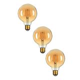 LED LAMP G 4W 220V E27 G95 Rustik LED Ampul G95-4 3'lü Paket Rustik Ampul E27 4 Watt 3'lü Yok A'dan G'ye CN