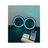 LED Level 1 Takım 16 cm (2 Adet) Noen Rgb LED Midrange Kapağı Işıklı Midrange Hoparlör Kapağı Kumanda Adaptör