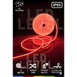 Led Level 12 Volt 3 Metre Gün Işığı Kırmızı Neon Şerit LED Esnek Silikonlu+Adaptör +Anahtarlı