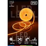 Led Level 12 Volt 3 Metre Turuncu Neon Şerit LED Esnek Silikonlu+Adaptör +Anahtarlı