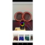 LED LEVEL Dokunmatik Kumandalı 20 CM Neon Işıklı Midrange Hoparlör Kapağı 2 Takım 4 Adet
