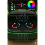 LED LEVEL Kayar Ledli Oval Hoparlör Kapağı Pixel Sese Duyarlı 1 Takım İki adet
