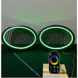 Led Level Neon Işıklı Oval Midrange Hoparlör 12 Watt RGB Kumandalı 2 Takım 4 Adet