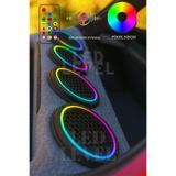 LED LEVEL Piksel Neon Ledli 16 cm Midrange Hoparlör Kapağı Çok Renkli