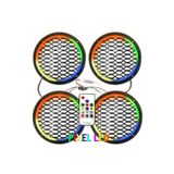 LED LEVEL Pixel Ledli 16cm Piksel Midrange Hoparlör Kapağı 16 Adet Animasyonlu Kumandalı