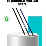 Led Meteor Yağmur Işığı 10 Adet Çubuk Kayan Yıldız Efektli