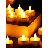 Led Mum 12’li Tealight Set – Pilli, Dumansız, Dekoratif LED Mum – Sarı Işık Ortam Aydınlatma