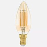 Led Mum Ampul E-14 C37 4W Amber 2200K (4'Li Paket)