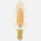 Led Mum Ampul E-14 C37 4W Amber 2200K (5'Li Paket)