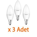 Led Mum Ampul E14, 7,5W İle 60W Aydınlatma, 806 Lümen, 4000K Günışığı, 11,5 Cm, 3 Adet