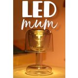 Led Mum İskandinav Tip Pil Dahil Dumansız Alev Ledli Yapay Dekoratif Mum Dekor Işığı Füme PT428