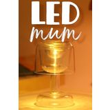 Led Mum İskandinav Tip Pil Dahil Dumansız Alev Ledli Yapay Dekoratif Mum Dekor Işığı Şeffaf PT428