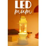 Led Mum Kamp Lambası Tipi Pil Dahil Dumansız Alev Ledli Yapay Dekoratif Mum Dekor Işığı Beyaz PT437