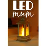 Led Mum Mini Dörtgen Tip Pil Dahil Dumansız Alev Ledli Yapay Dekoratif Mum Dekor Işığı GÜMÜŞ PT434