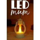 Led Mum Mini Kamp Tipi 1 Adet Pil Dahil Dumansız Alev Ledli Dekor Işığı Beyaz PT430