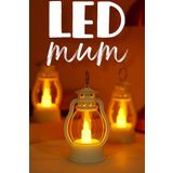 Led Mum Mini Kamp Tipi 3 Adet Pil Dahil Dumansız Alev Ledli Dekor Işığı Beyaz PT430