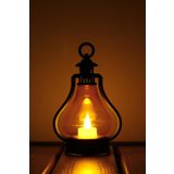 Led Mum Vintage Retro Gaz Lambası Tipi Pilli Dumansız Alevli Dekoratif Yapay Mum Işıldak El Lambası
