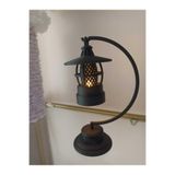 Led mumlu fener Dekoratif Mumluk 19 CM LED MUM DAHİLDİR siyah plastiktir