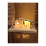 LED MUMLU Karlı Yılbaşı Evi 7,5 * 16 cm Sevgililer Günü Anneler Günü Yılbaşı Hediyesi MUM DAHİLDİR