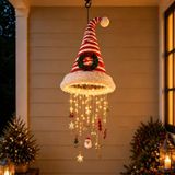 LED Noel Şapkası Asılı Işıklar, Asılı Süsler ve Peri Işıkları ile Işıklı Noel Baba Şapkası, Ön Sundurma, Kapı, Ağaç, Ev İç Mekan Dış Mekan Tatil Partisi Malzemeleri için Şenlikli Noel Dekoru, B