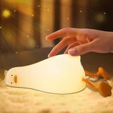 LED ördek gece lambası, 3 ışık modu, sevimli silikon ördek lambası, gece lambası, bebek odası, 30 dakikalık zamanlayıcı ve dokunmatik kontrol, USB şarjı, 1200 mAh, çocuk odası dekorasyonu için hediye