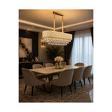 Led OVAL KRİSTAL LÜX SALON AVİZE