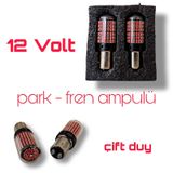 Led Park Stop Ampulü Kırmızı Park Fren Ampulü Kırmızı Çift Duylu