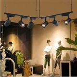 Led Pasajı Siyah Kasa ve Günışığı 6 Adet 360 Derece Dönen LED Ray Spot Lamba 2 Adet 1 Metre Raylı Armatür
