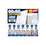 LED PAZARI 10 ADET 60x60 48 w LED PANEL ASMA TAVAN LAMBASI