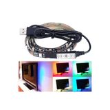 Led Power 1 Metre 5v Rgb Şerit Usb 5050 Smd Tv Monütör Ünite Arkası Işık