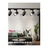 LED PROJEM 5 Adet 30w Led Ray Spot 2 Adet 1 Metre Raylı Siyah Kasa Günışığı 3000K Ray Spot