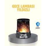LED Renk Değiştiren Yıldız Projektör Galaxy Efektli Gece Lambası - Lisinya