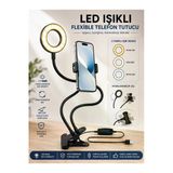 Led Ring Light Youtuber Light Stüdyo Işığı Akrobat Selfie Led Masa Lambası 4 İn 1 Set-Sb62