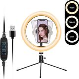 LED Ring Light Youtuber Light Stüdyo Işığı Akrobat Selfie LED Masa Lambası
