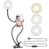Led Ring Light Youtuber Makyaj Akrobat Led Halka Işık Kuaför, Halka Video ışığı, canlı aramalar için ışık kaynağı Lamba,Telefon Tutuculu stand ışıklı, ışık desteği sarı beyaz gün ışığı JD-01