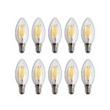 LED Rustik Mum Buji Ampul – E14 Duy, 4W (35W Eşdeğer), 3000K Günışığı, 400 Lümen – 220-240V, 3.5x10 cm – 10’lu Paket