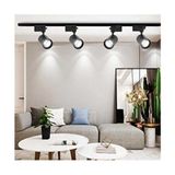 LED Siyah Kasa Beyaz Işık //4 Adet 360 Derece Dönen //led Ray Spot Lamba/// 1 Metre Raylı Armatür