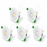 Led Spot Seti 5’Li Beyaz Yuvarlak Kasa 4000K Doğal Beyaz Gu10 Ampul Dahil Tak Çalıştır 6,5Cm Gömme Tavan Spotu